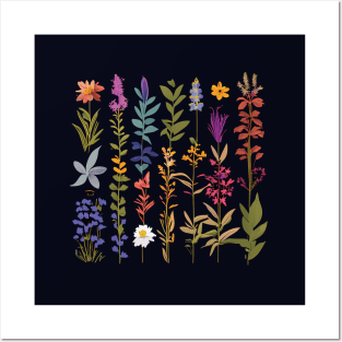 Floral Herb Harmony: Nature's Medley Posters and Art